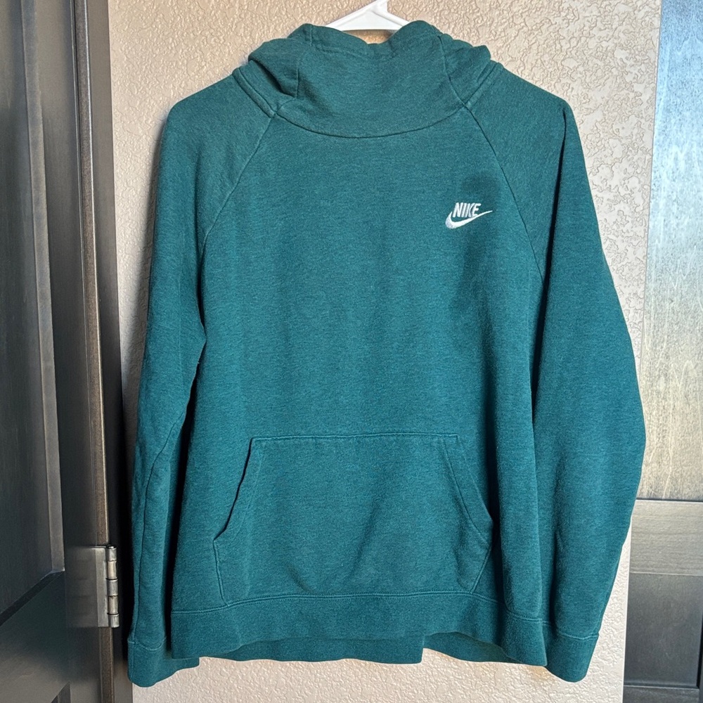 Nike Teal Pullover Hoodie with White Logo